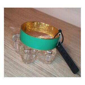 New J.crew Green Classic Enamel Bangle Bracelet Stackable Layering Pop Of Color